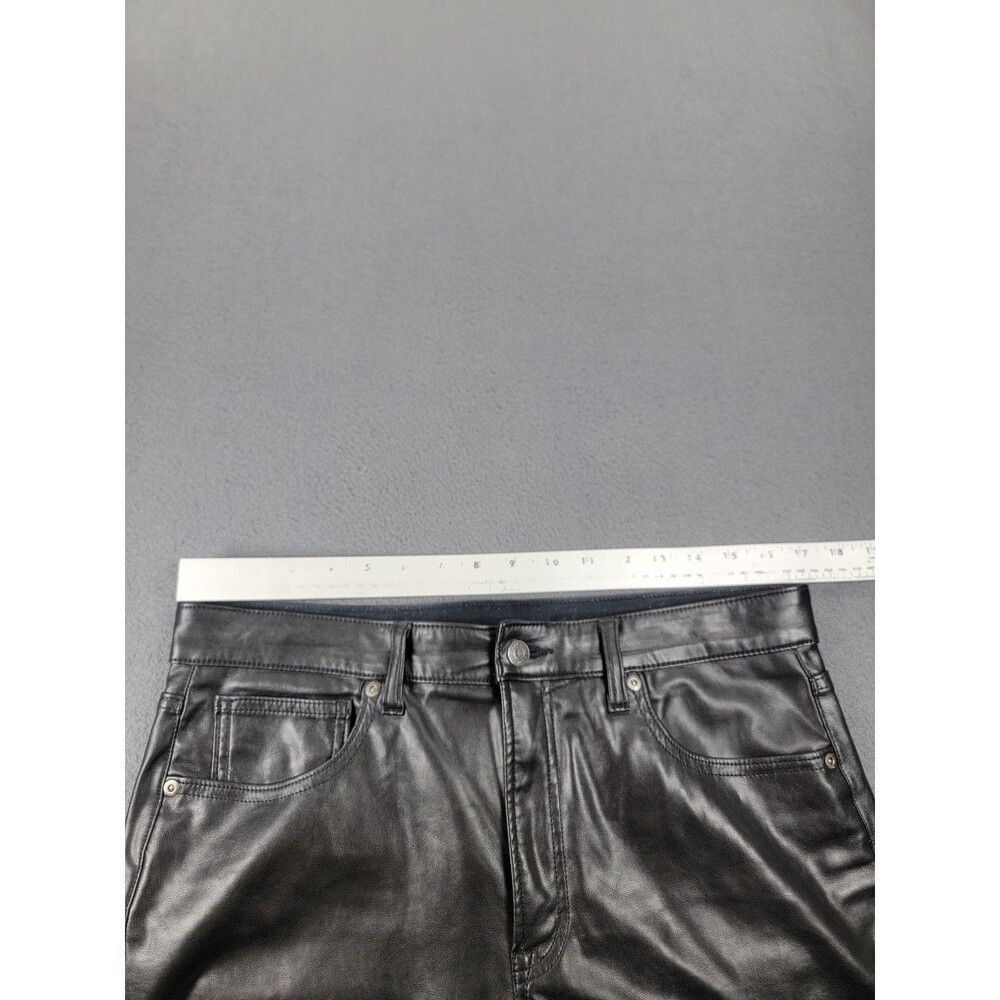 GAP Pants Womens 31 Black Vintage Slim High Rise Faux Leather Coated Modern - Picture 5 of 13